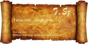 Tenczer Szabina névjegykártya