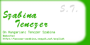 szabina tenczer business card